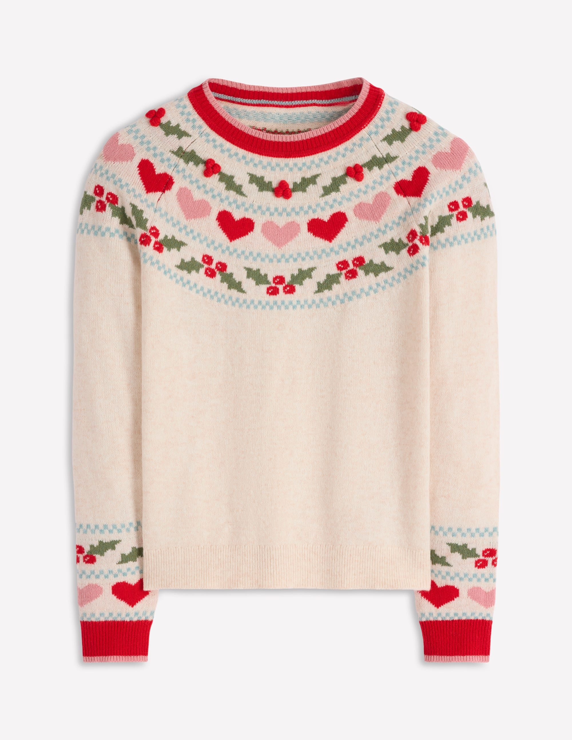 Edie Fair-Isle-Pullover-Haferbeige meliert, Holly - Image 6