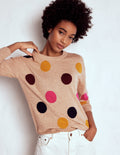 Natasha Pullover mit originellem Design-Bunt, Punkte