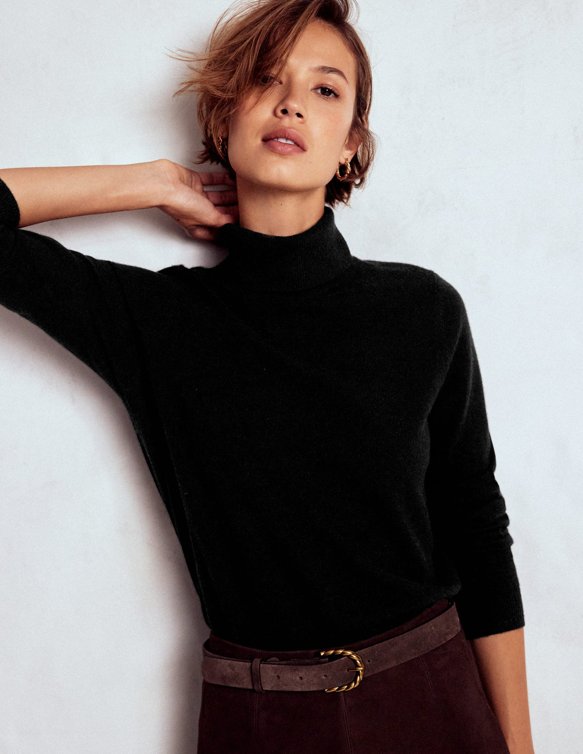 Eva Kaschmir-Rollkragenpullover-Schwarz - Image 2