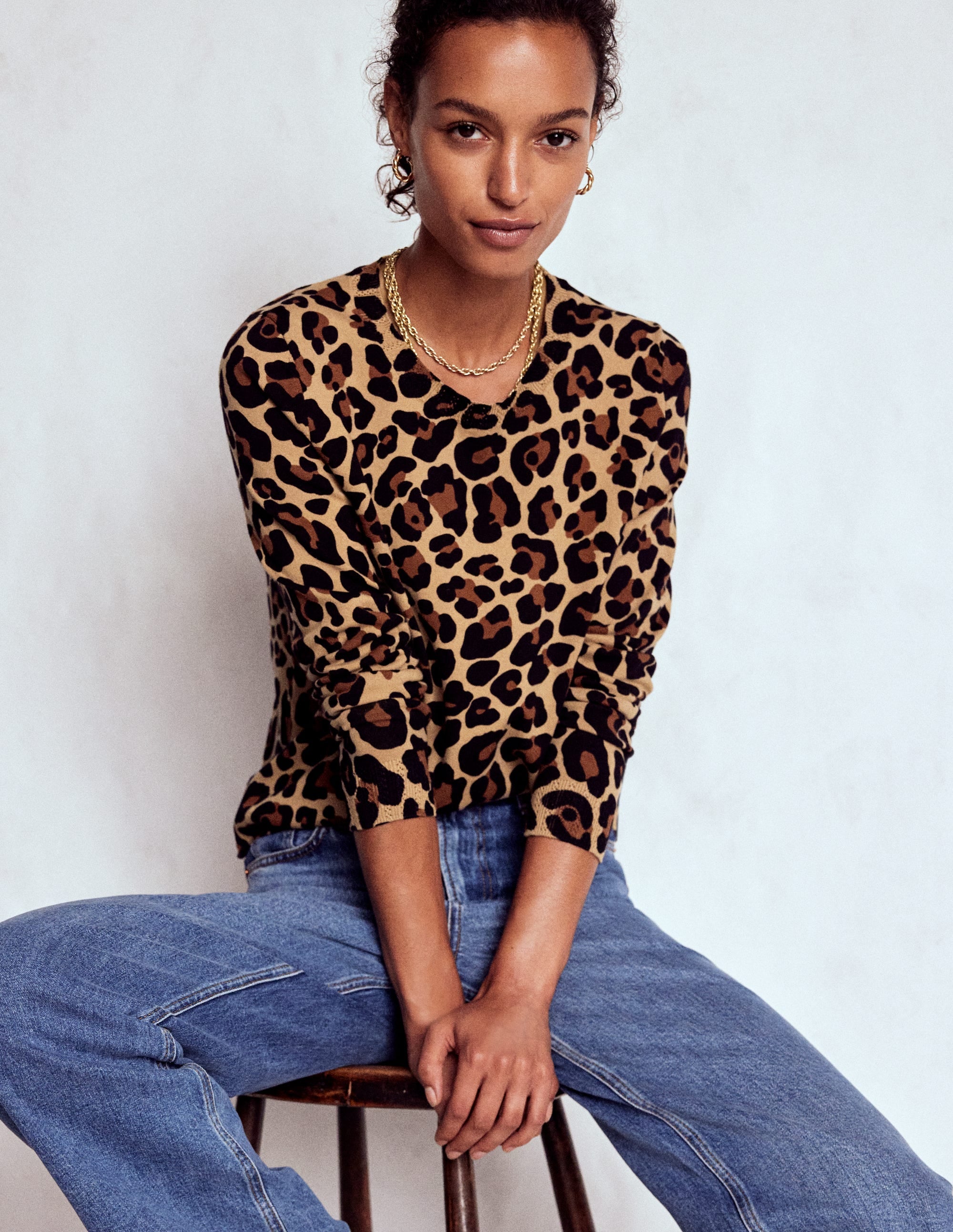 Emilia Baumwollpullover mit Rundhalsausschnitt-Gepard-Pop - Image 1