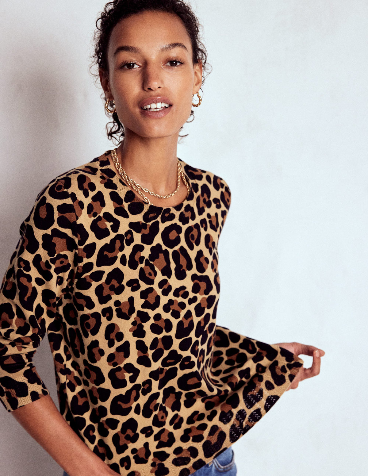 Emilia Baumwollpullover mit Rundhalsausschnitt-Gepard-Pop - Image 4