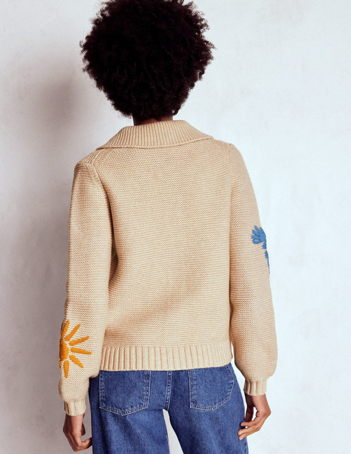 Strickjacke mit besticktem Kragen-Anenome - Image 3