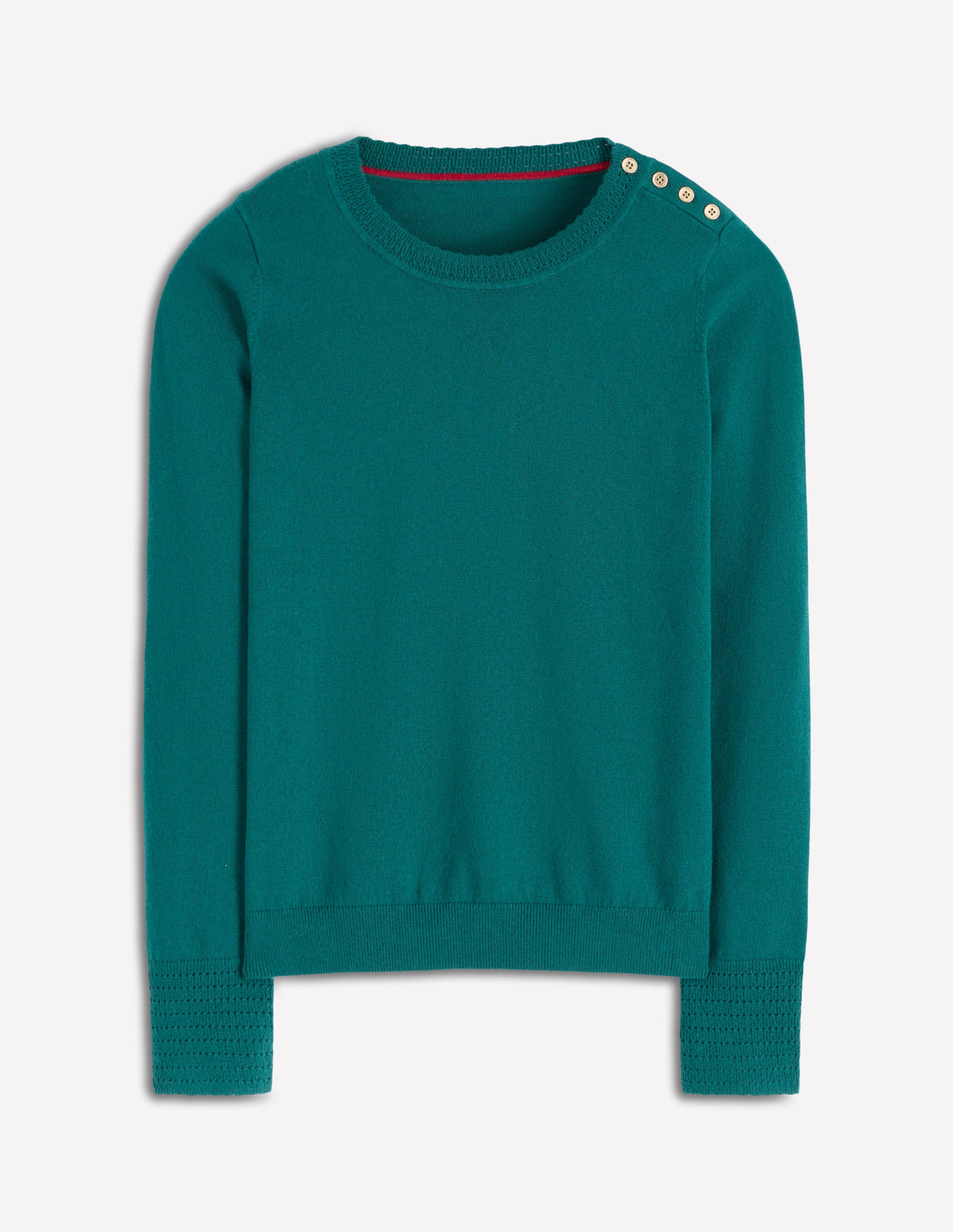 Briony Pullover mit Ziernähten-Entengrün-5