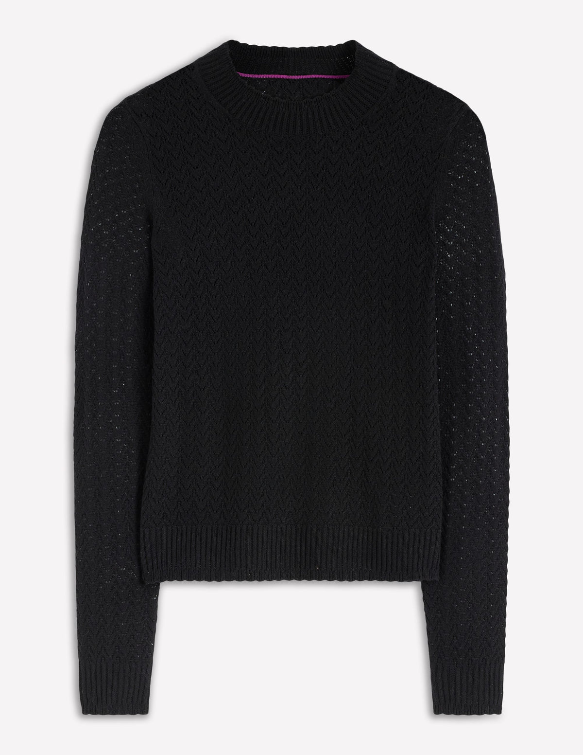Diane Pointelle-Pullover-Schwarz-5
