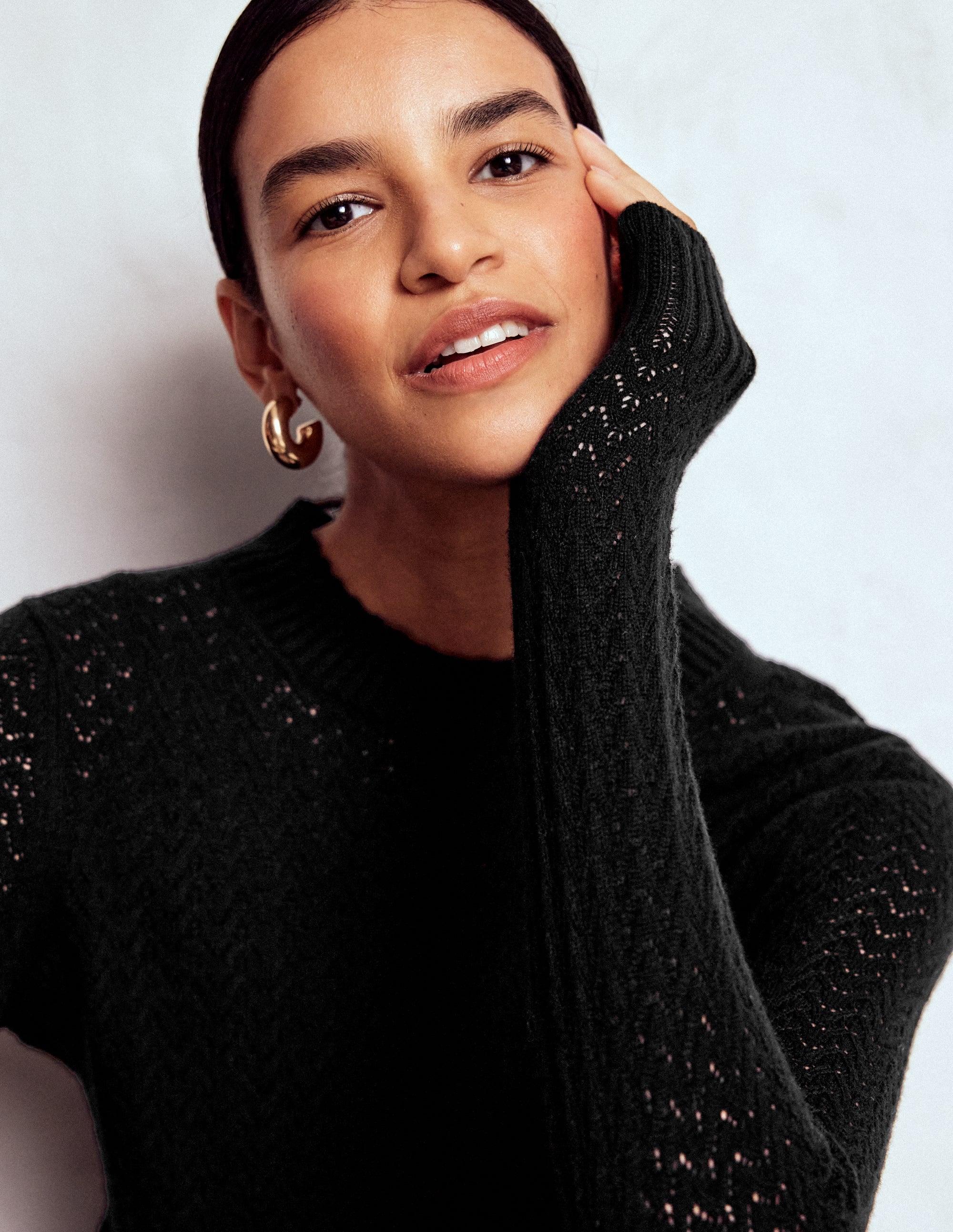 Diane Pointelle-Pullover-Schwarz - Image 2