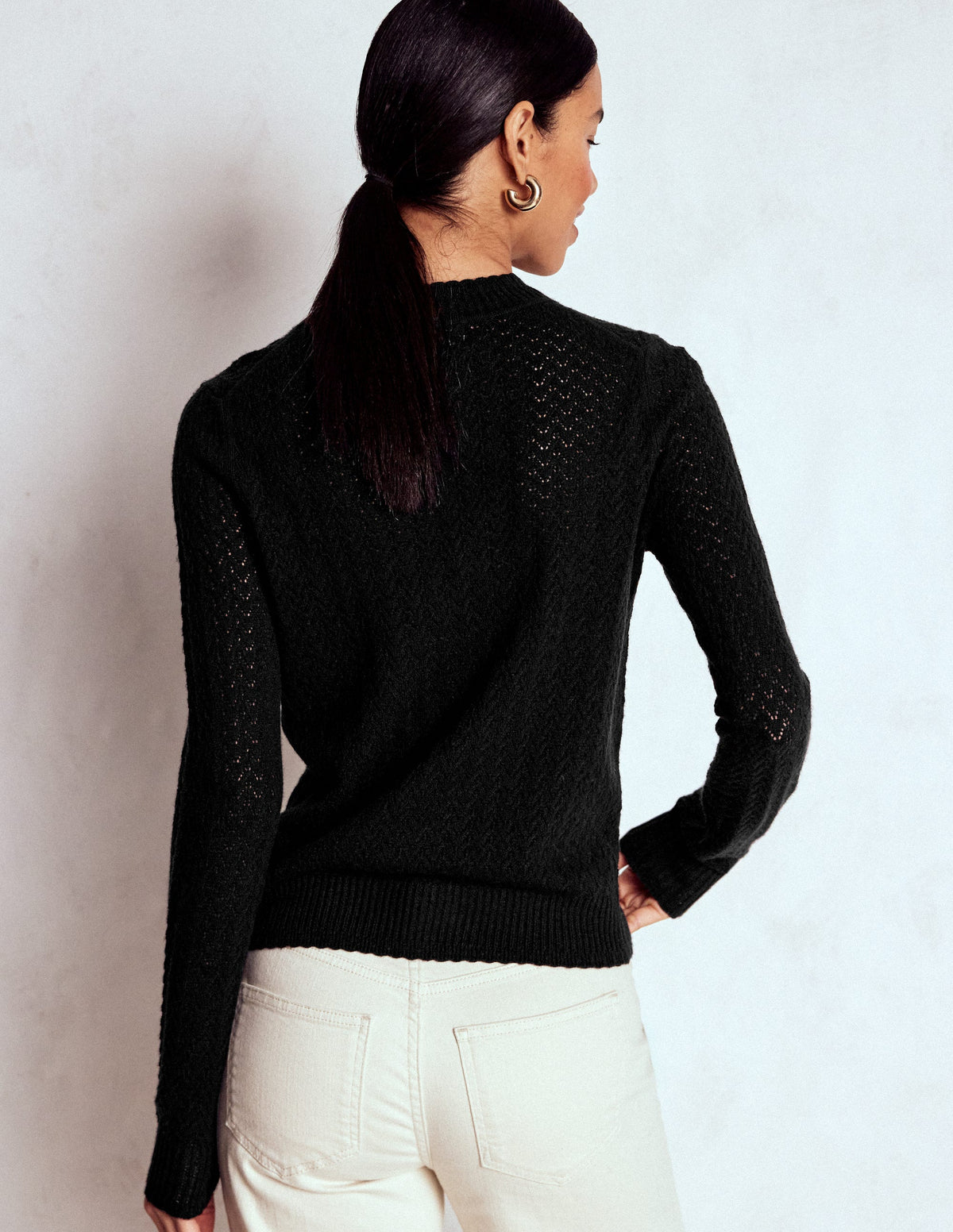 Diane Pointelle-Pullover-Schwarz - Image 3