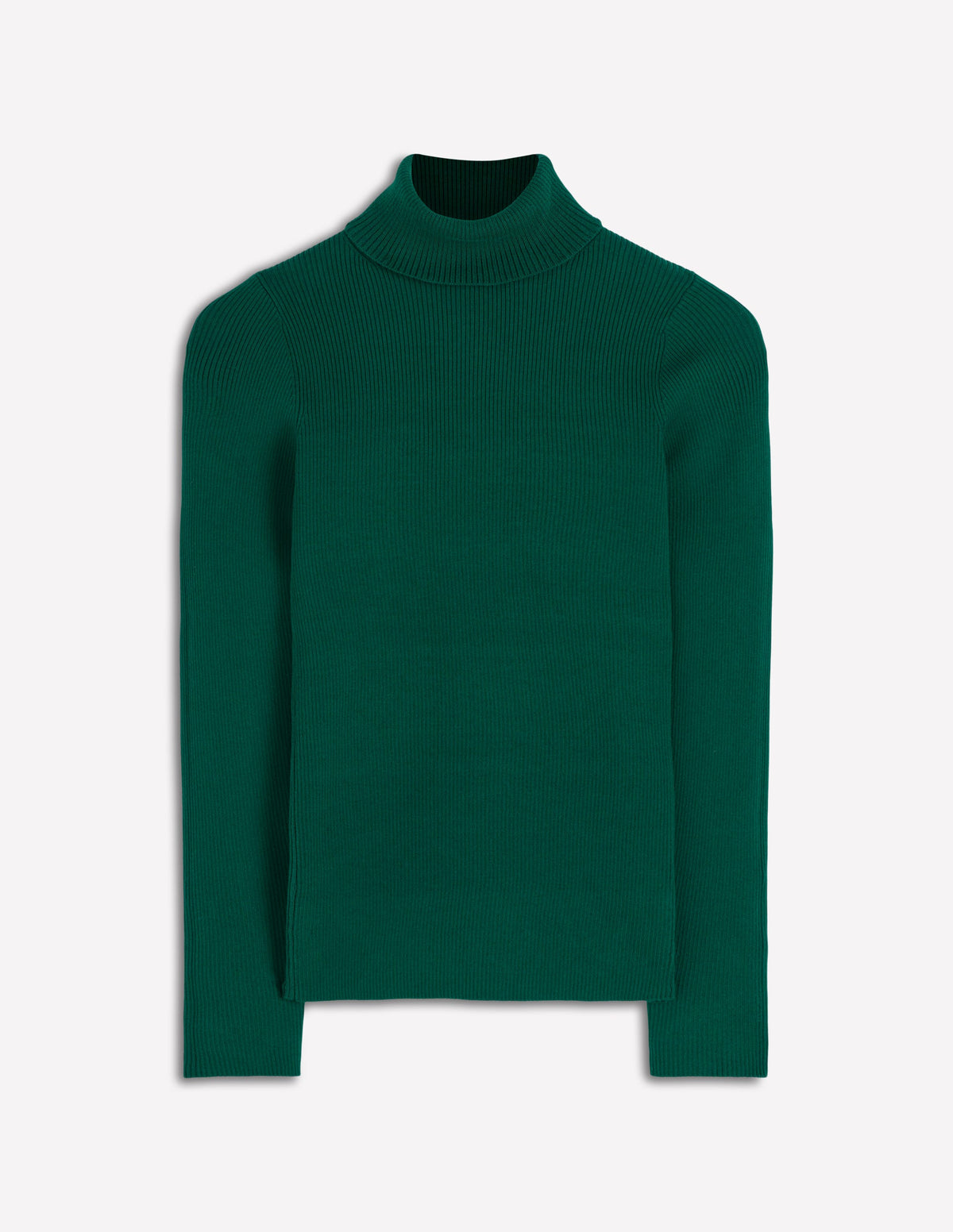 Emilia Rollkragenpullover aus Baumwolle-Dunkles Smaragdgrün - Image 5