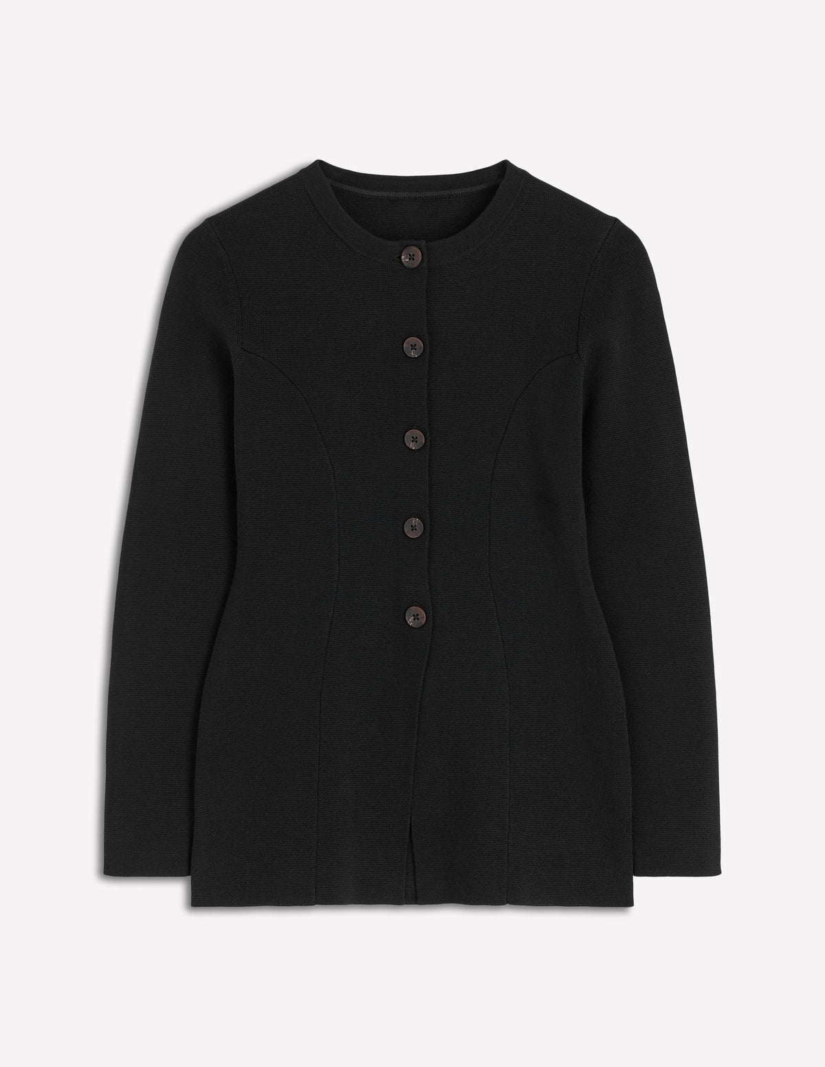 Joanna Taillierte Strickjacke-Schwarz-5