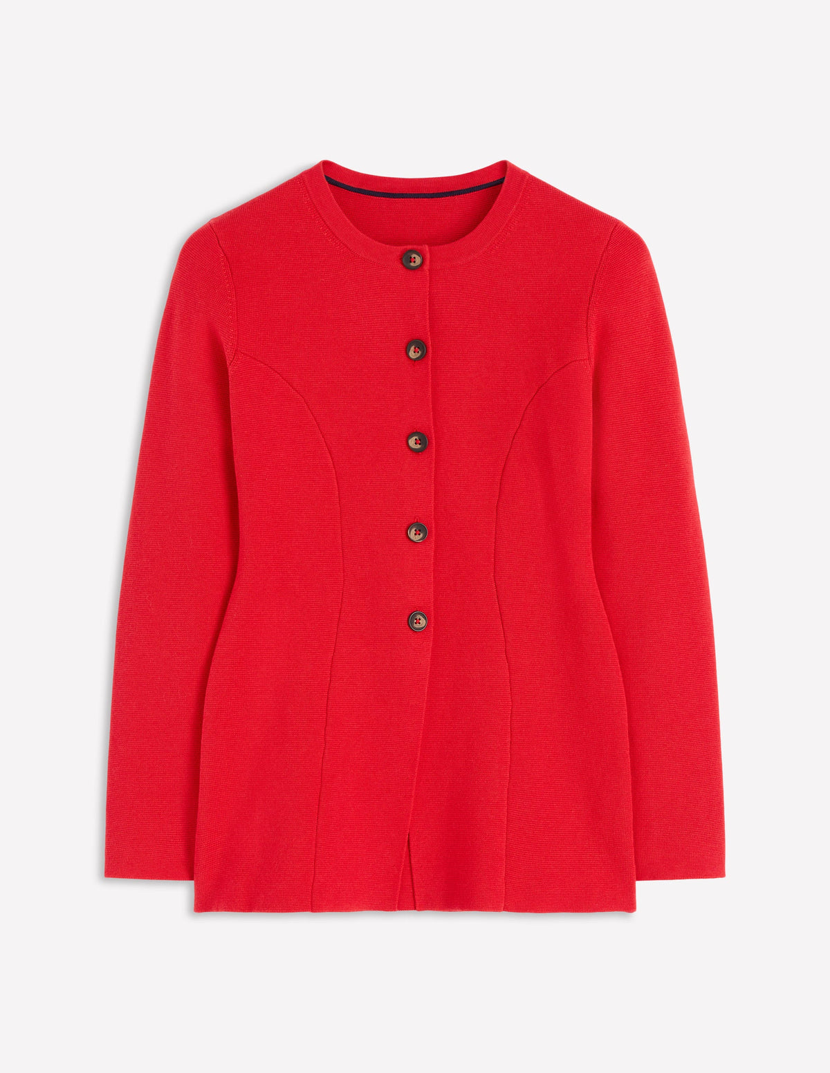 Joanna Taillierte Strickjacke-Mohnblumenrot - Image 7