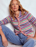 Edie Fair-Isle-Strickhemd-Rosa Klassisches Fair-Isle