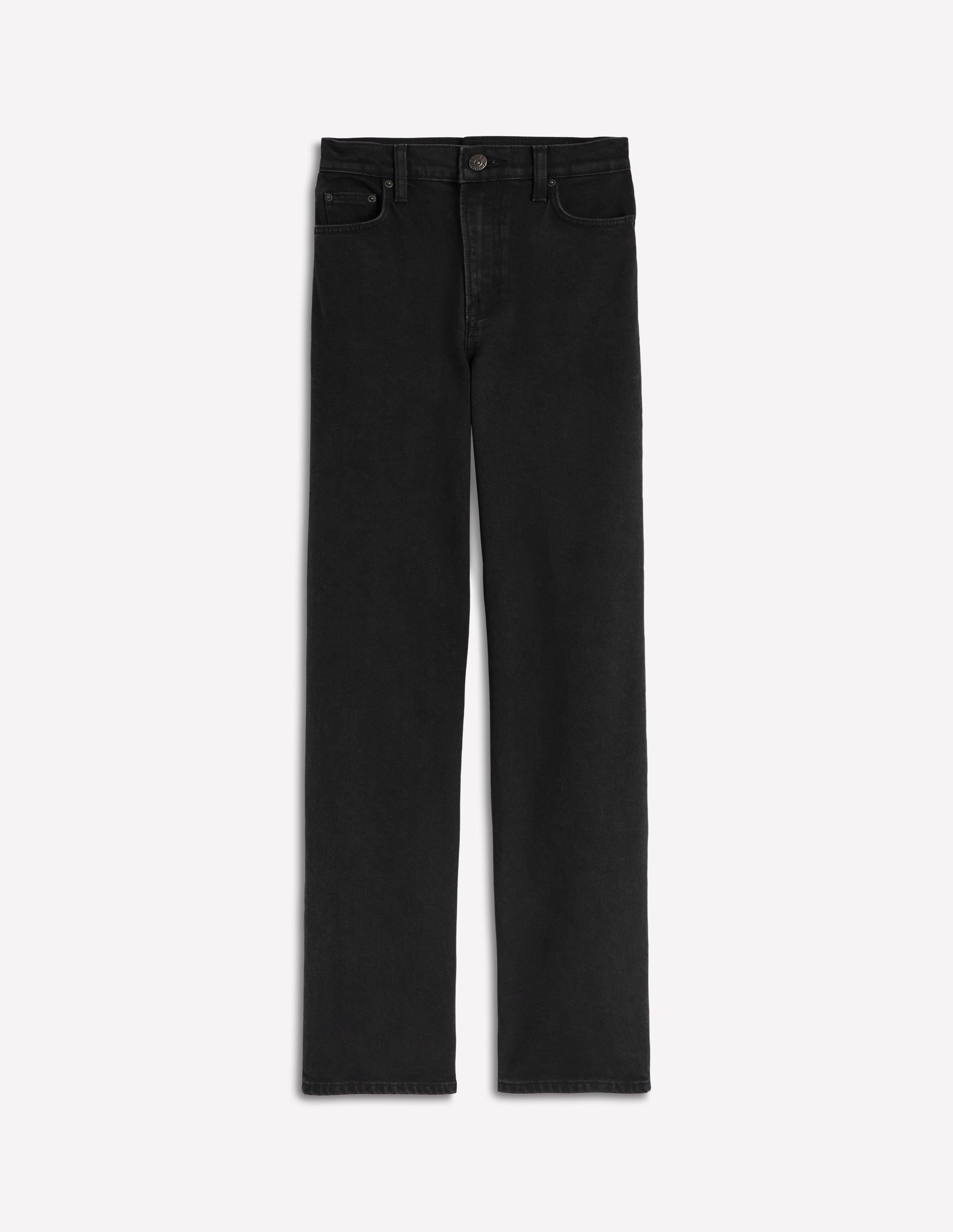 Jean droit taille haute-Noir - Image 7