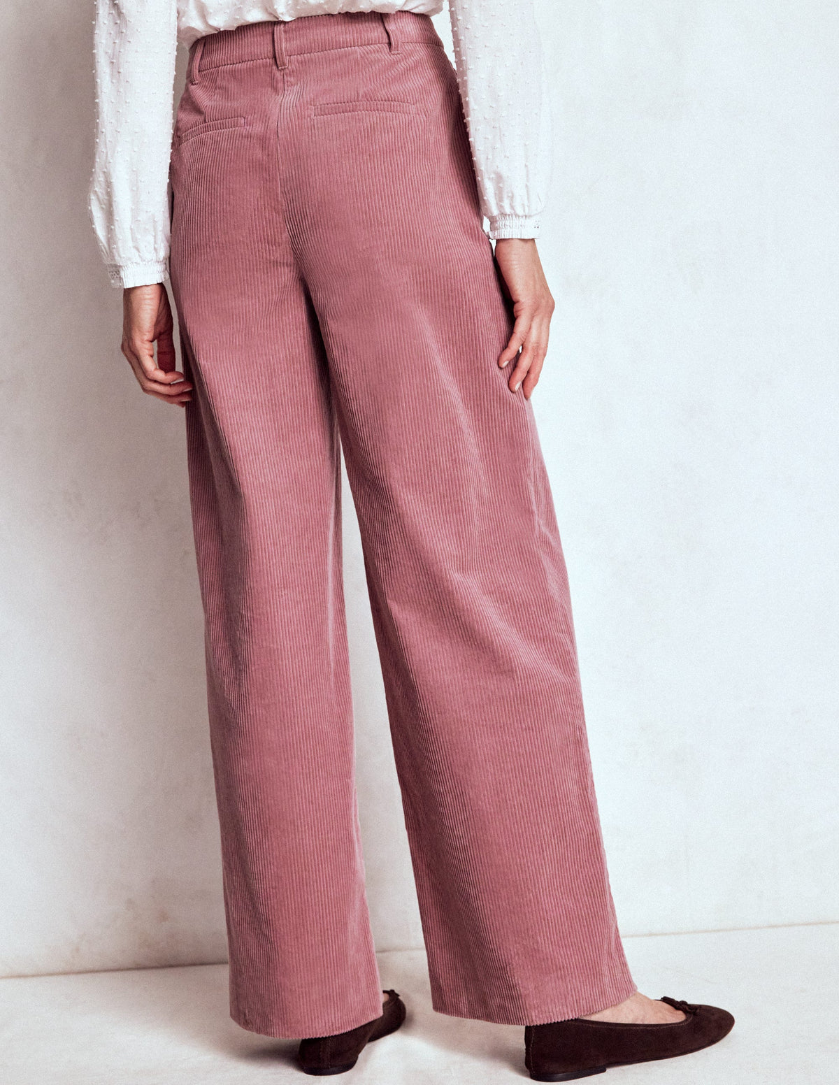 Belgravia Hose aus Jumbo-Cord-Rosé-3