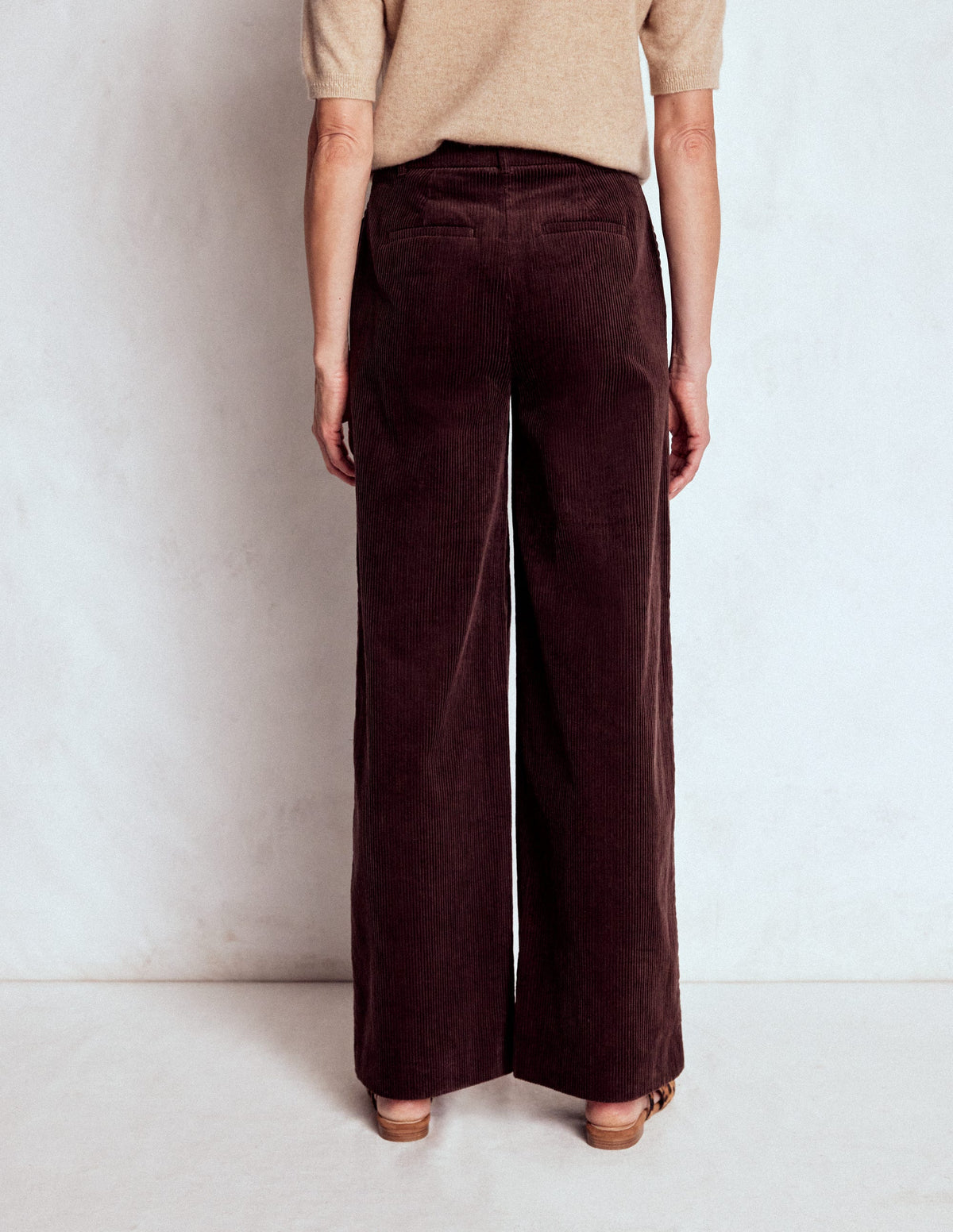 Belgravia Hose aus Jumbo-Cord-Tiefes Aubergine-2