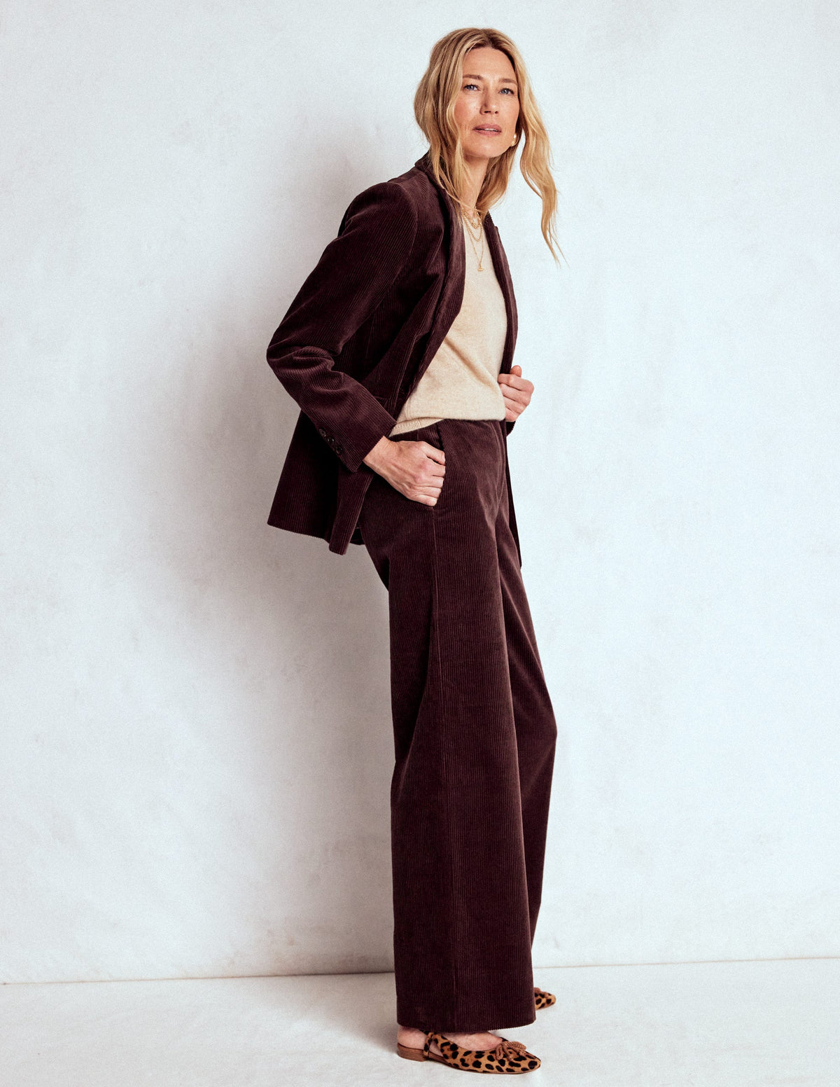 Belgravia Hose aus Jumbo-Cord-Tiefes Aubergine - Image 6