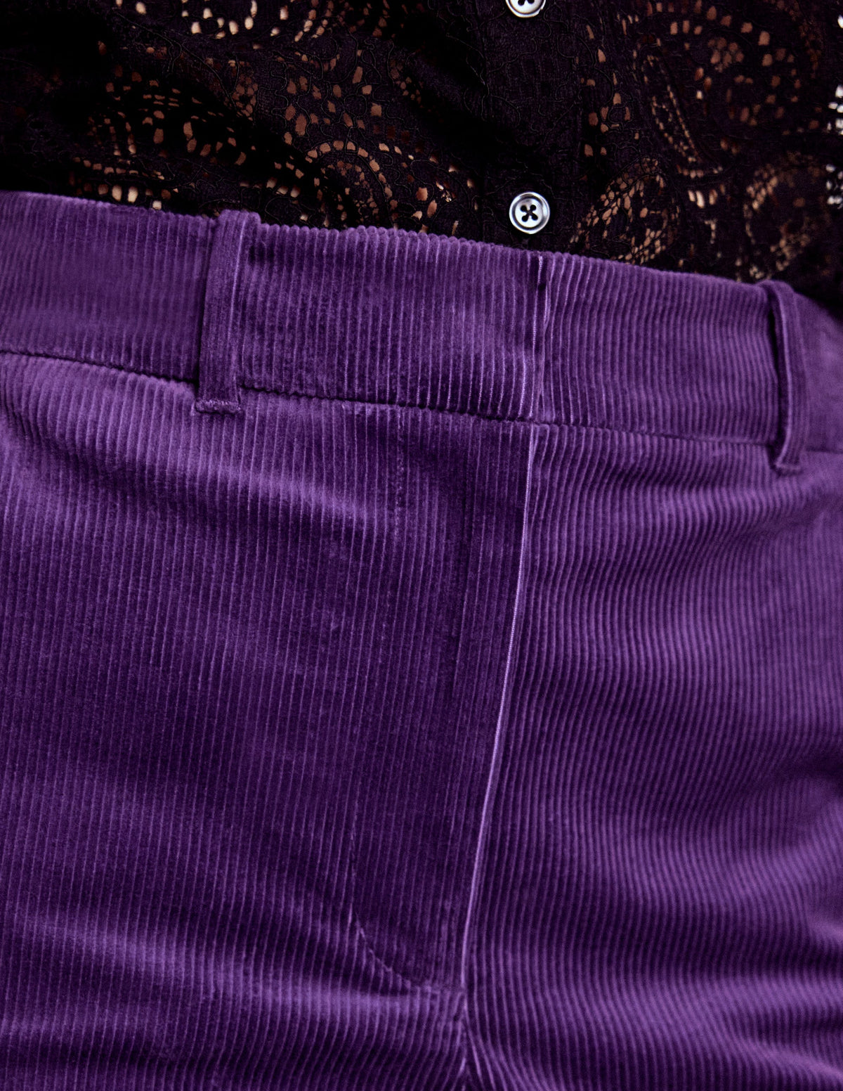 Canonbury Cord Trousers-Mystical Purple - Image 2