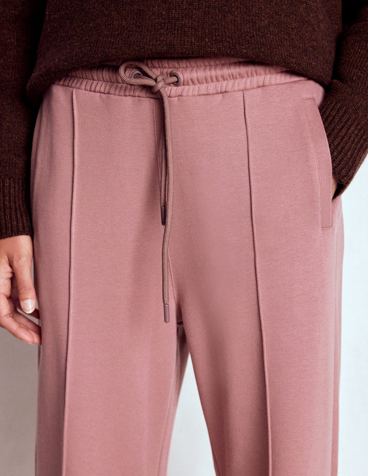 Jogginghose mit weitem Bein-Rosé - Image 2