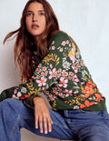 Rosa Bedrucktes Sweatshirt-Wald, Blühender Garten