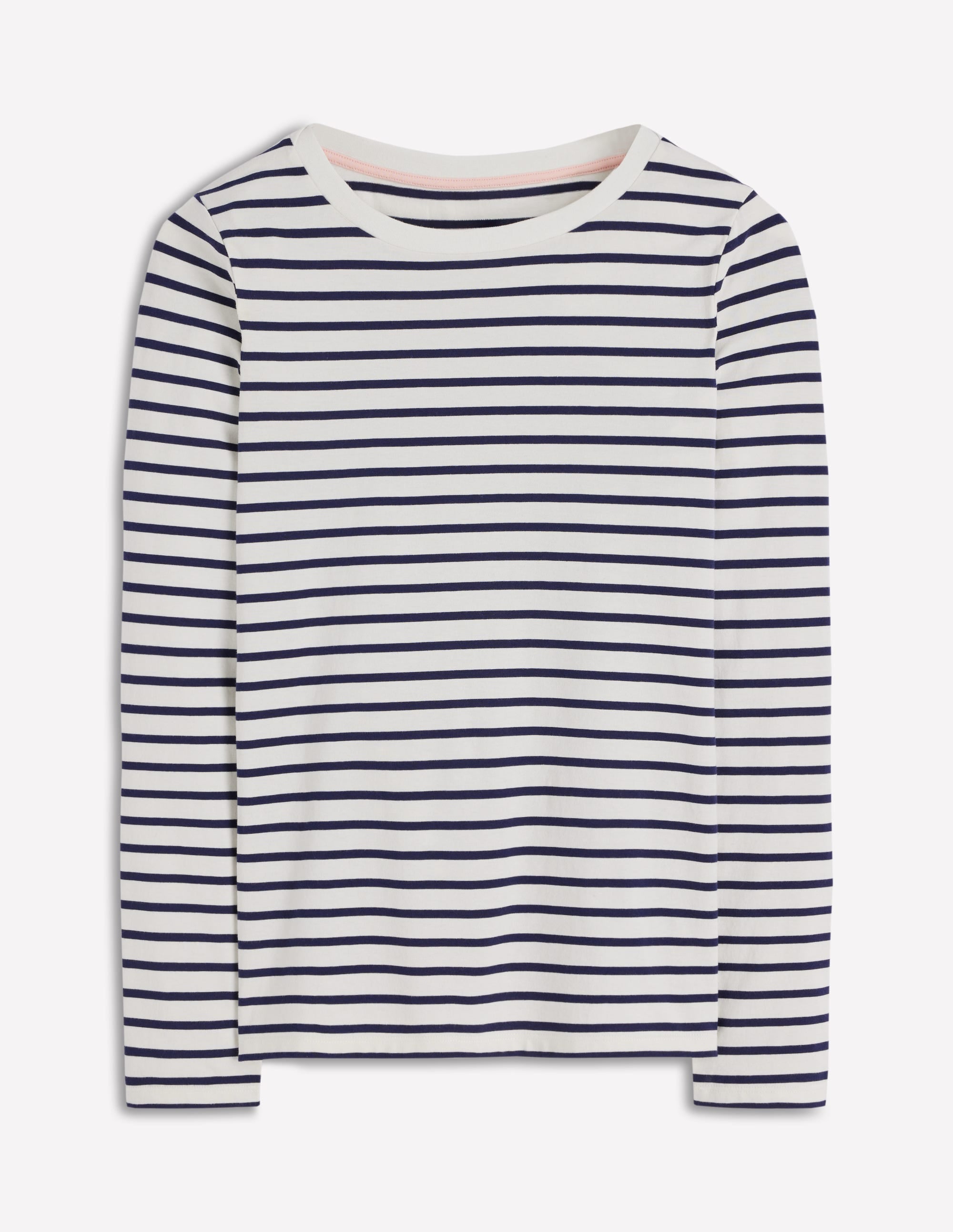 Olivia Langärmliges Bretonshirt-Naturweiß, Marineblau - Image 6