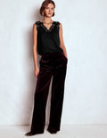 Ara Camisole-Top aus Seidenmischung mit Spitze-Schwarz