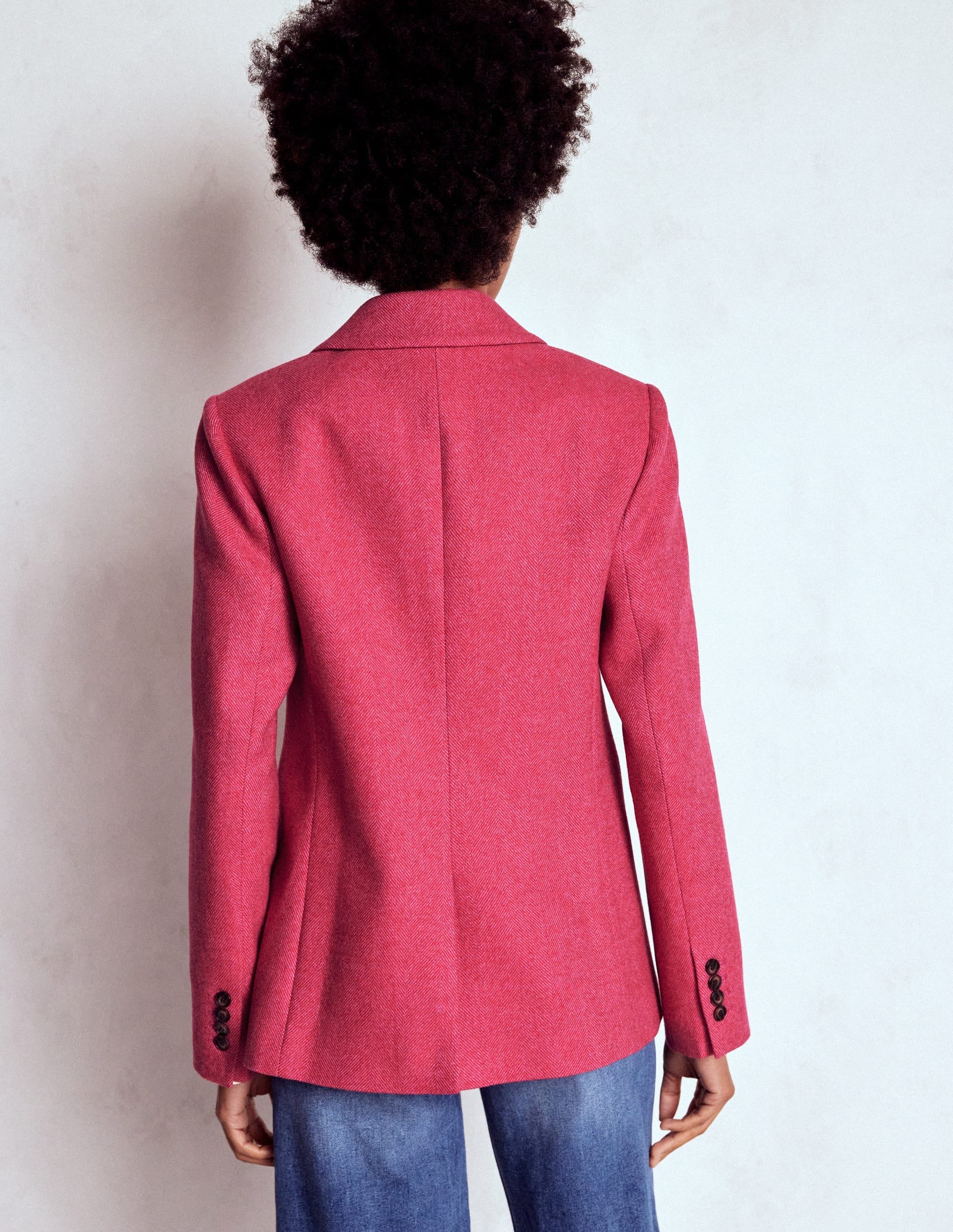 Stamford Blazer aus Wollmischung-Rot und Rosa Breites Fischgrätmuster - Image 3