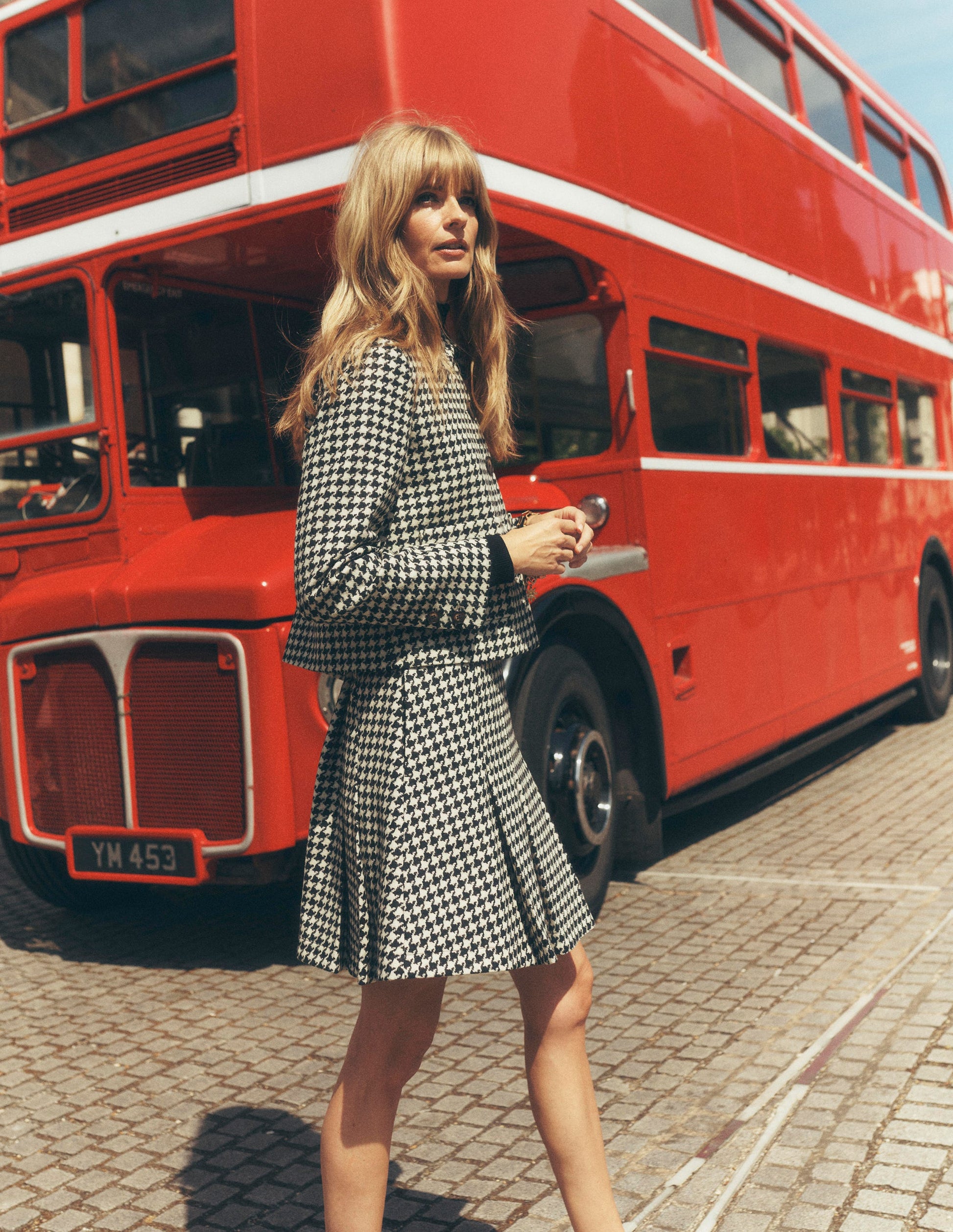 Knightsbridge Wolljacke-Schwarz Hahnentrittmuster-2