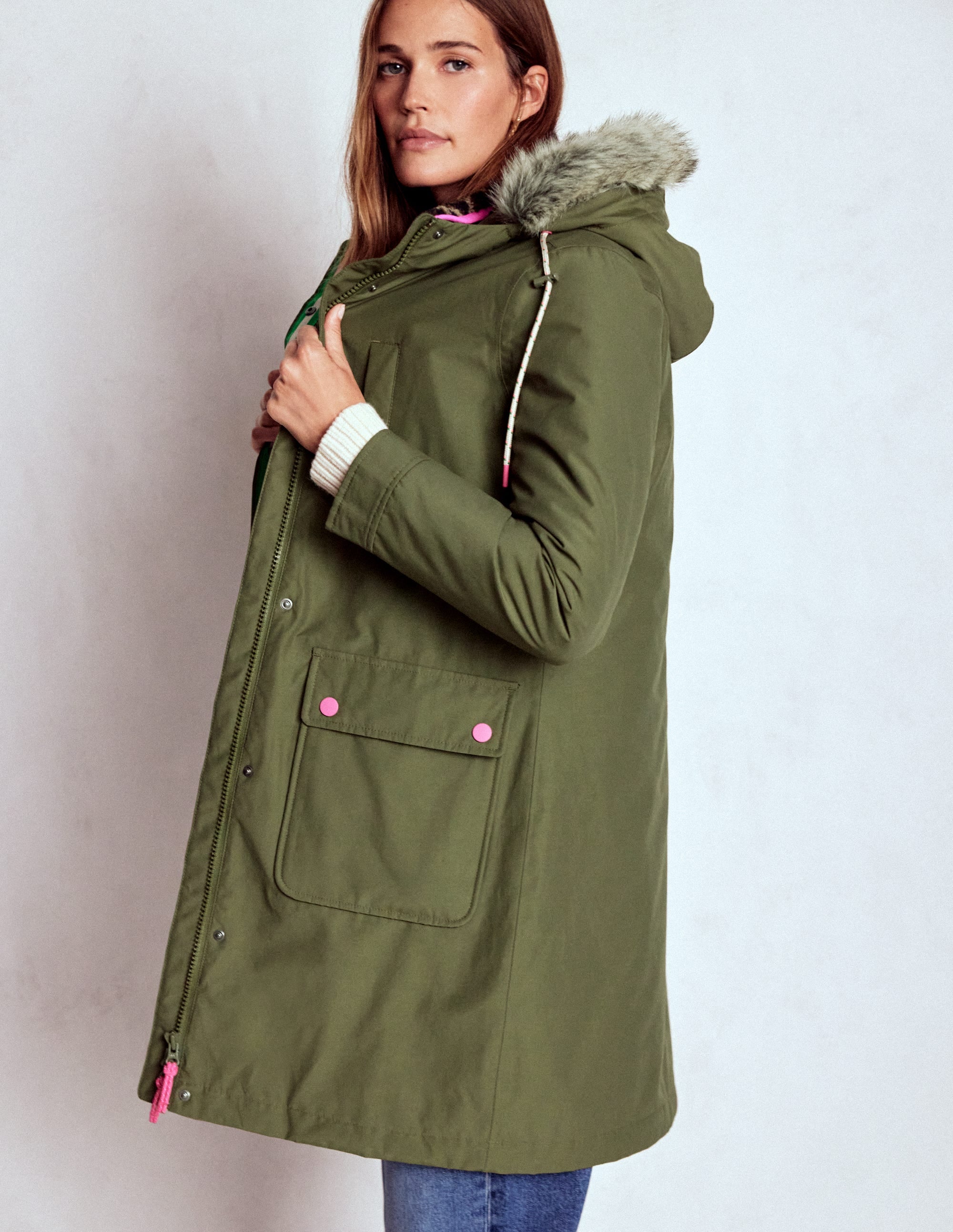 4-in-1-Parka mit Kapuze-Waldgrün - Image 1