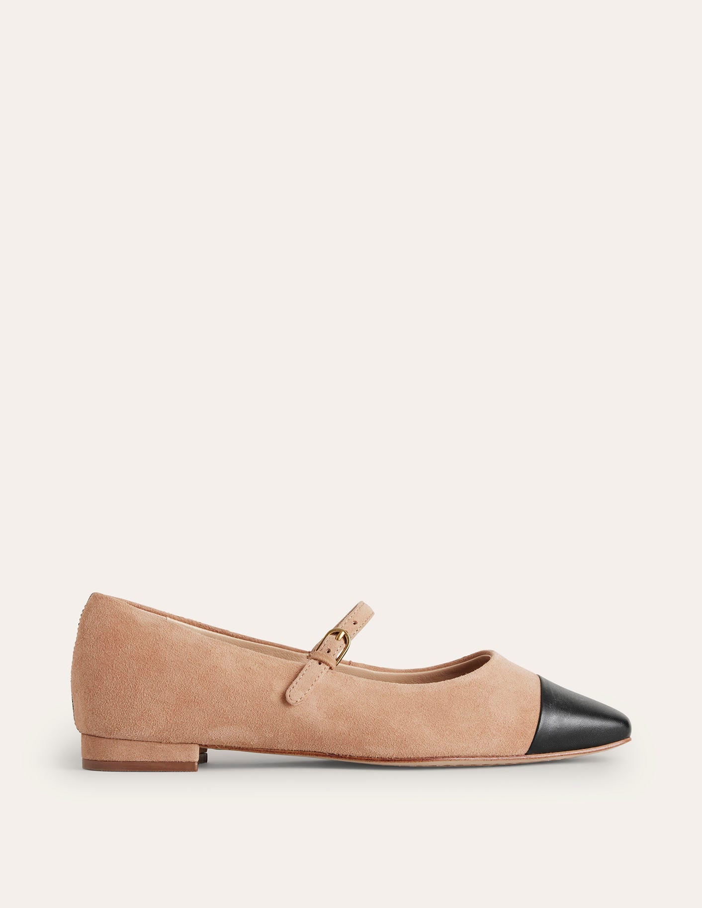 Penelope Flache Mary Janes-Milchkaffee Wildleder-2