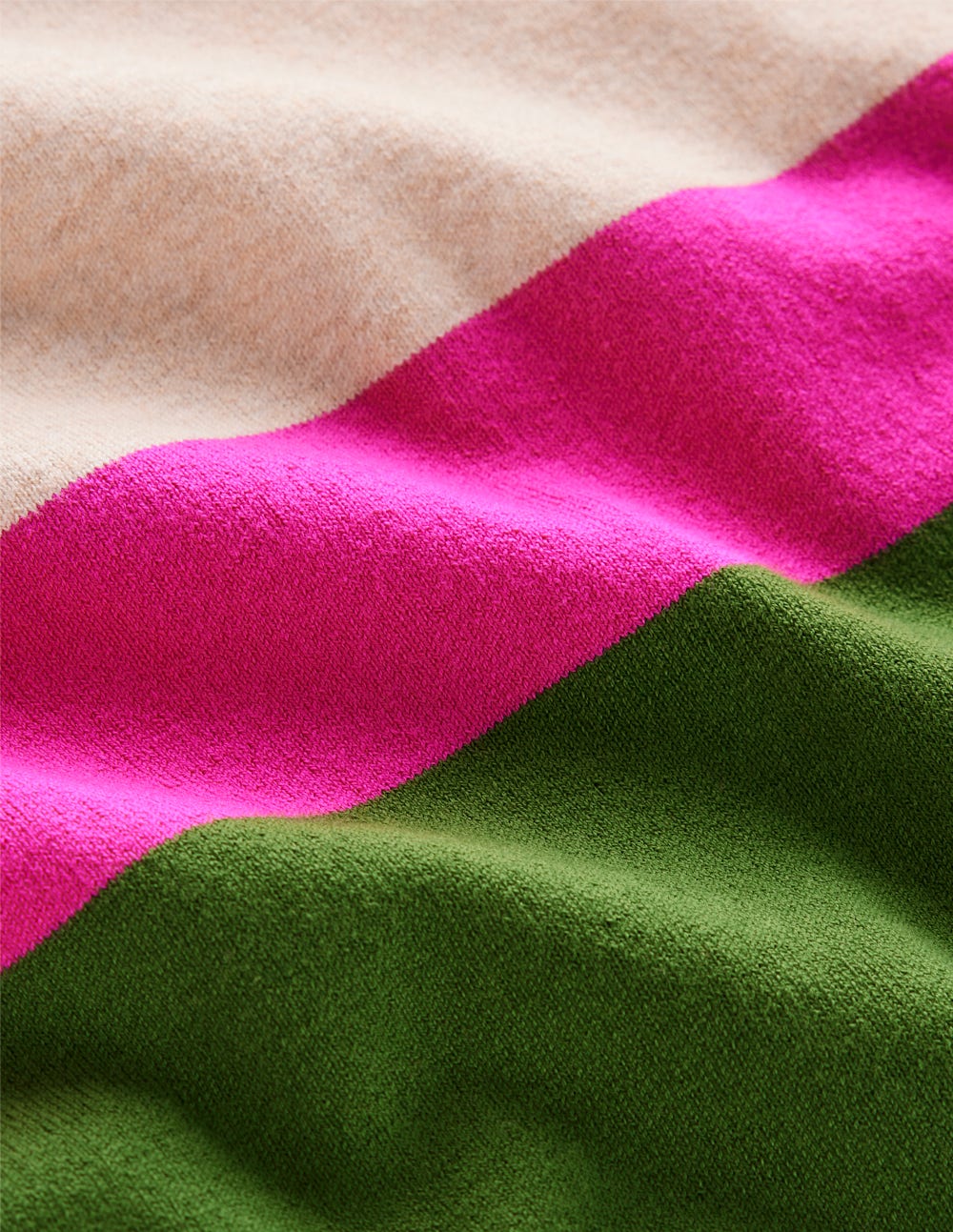 Lara Lockerer Baumwollpullover-Hofgrün/Rosa Schafgarbe - Image 6