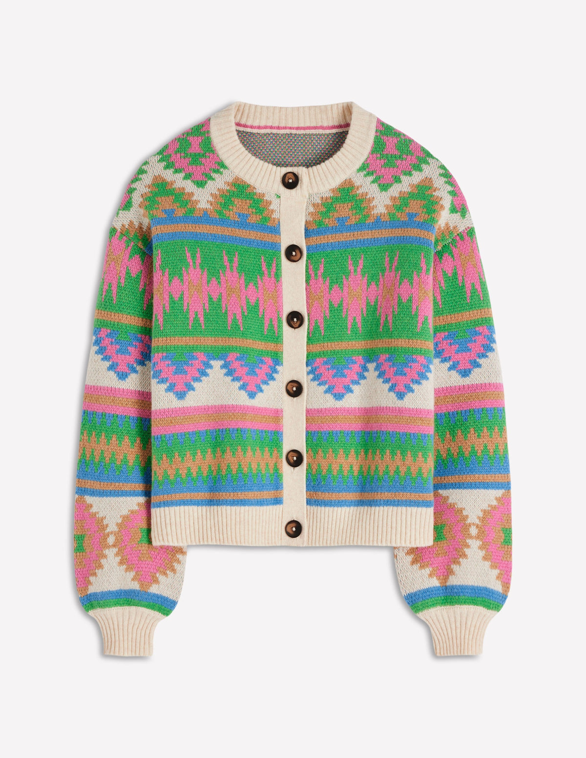 Abi Jacquard-Strickjacke-Bunt Aztekenmuster - Image 9