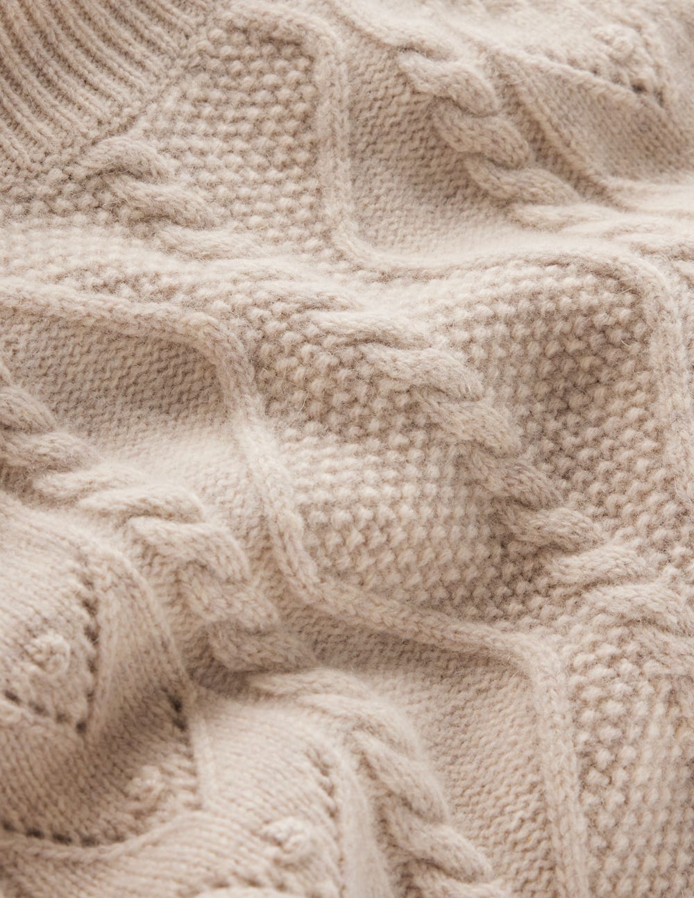 Marion Hochgeschlossener Merino-Pullover-Gerste Zopfmuster - Image 8