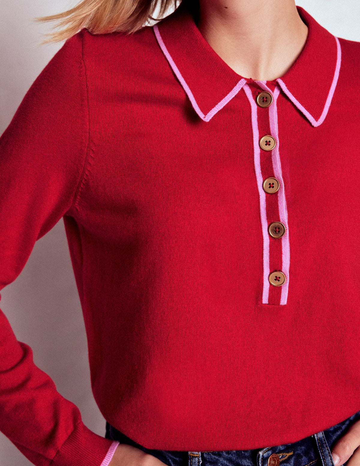 Liz Henley-Pullover-Salsa-Rot-2