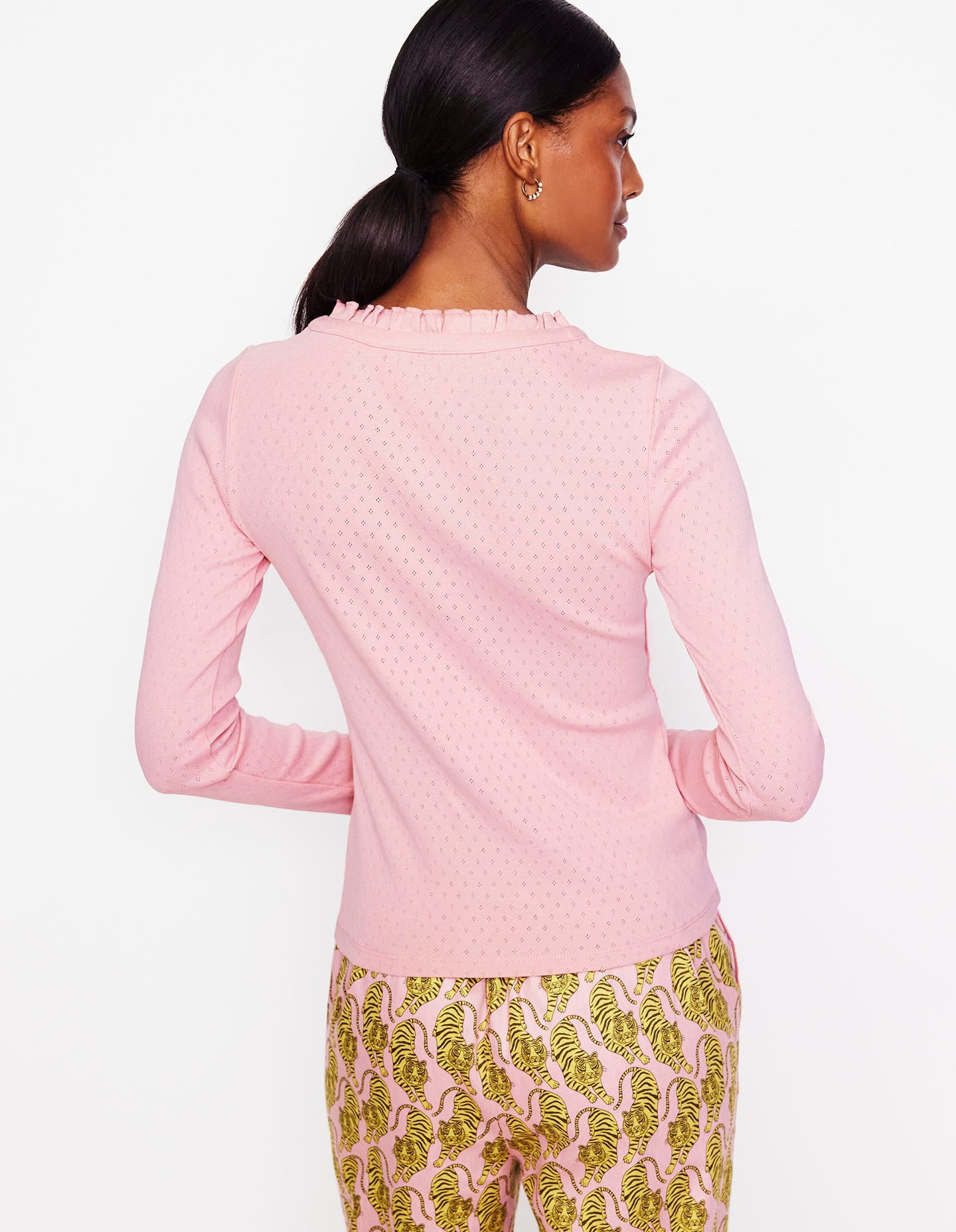 Top de pyjama à col tunisien-Ivory Whales - Image 3