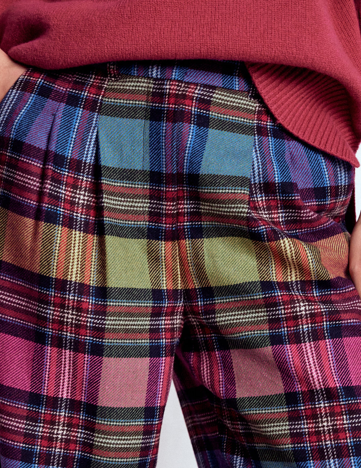 Kensington Wool Trousers-Multi Blanket Check - Image 2