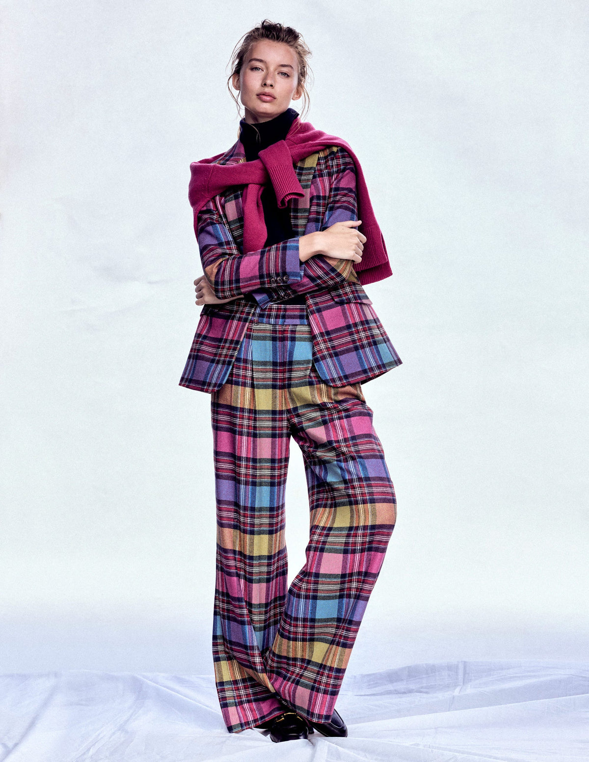 Kensington Wool Trousers-Multi Blanket Check-5