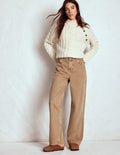 Barrel-Jeans-Tabakbraun
