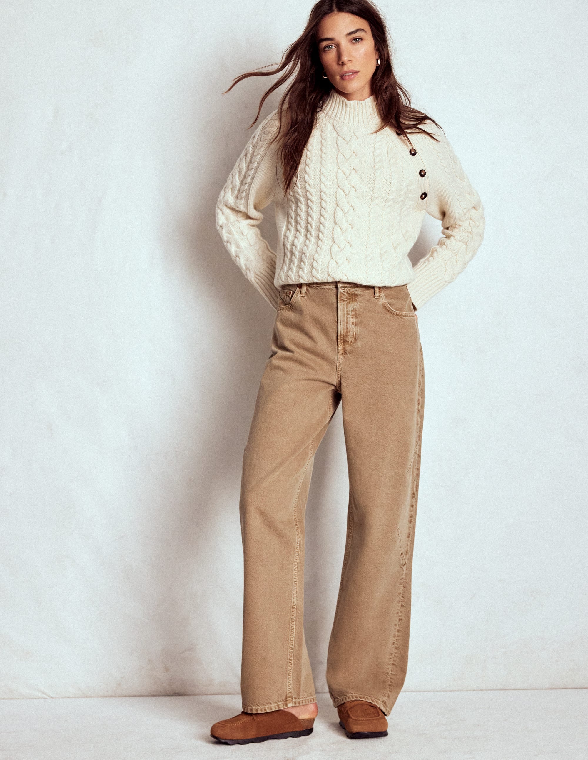 Barrel-Jeans-Tabakbraun - Image 1