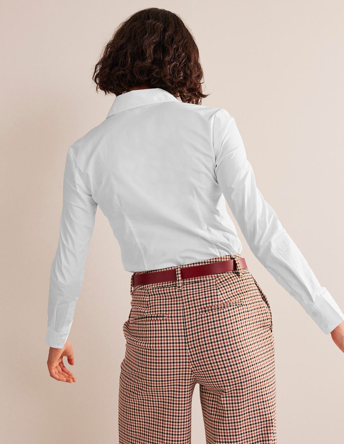 Saskia Stretch-Baumwollhemd-Weiß - Image 3