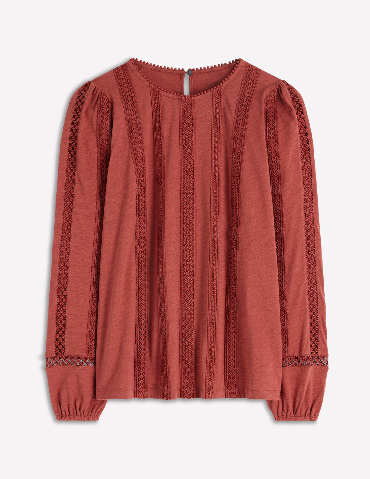 Imi Jersey Trim Top-Barn Red-6