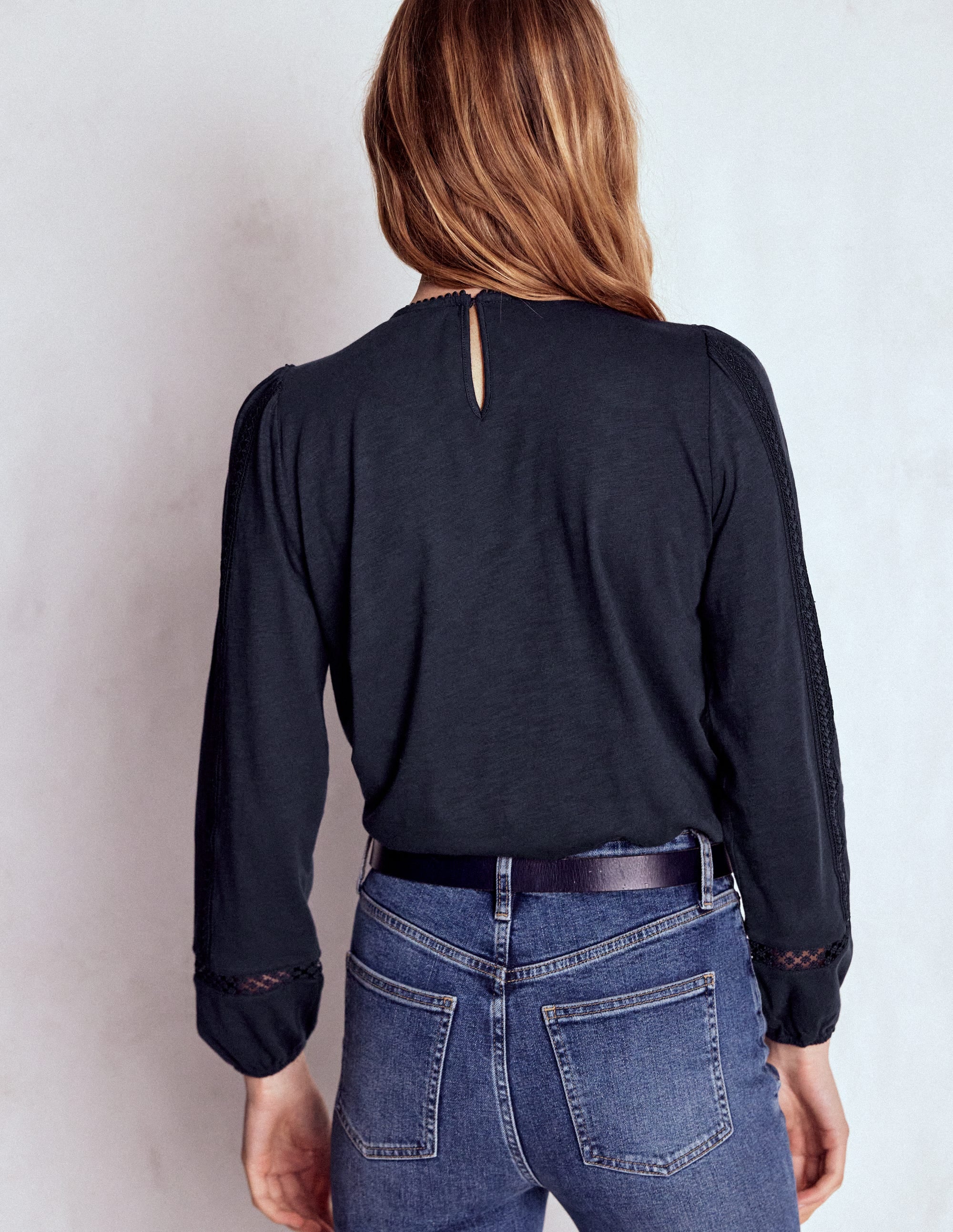 Imi Jersey-Oberteil mit Besatz-Marineblau - Image 3