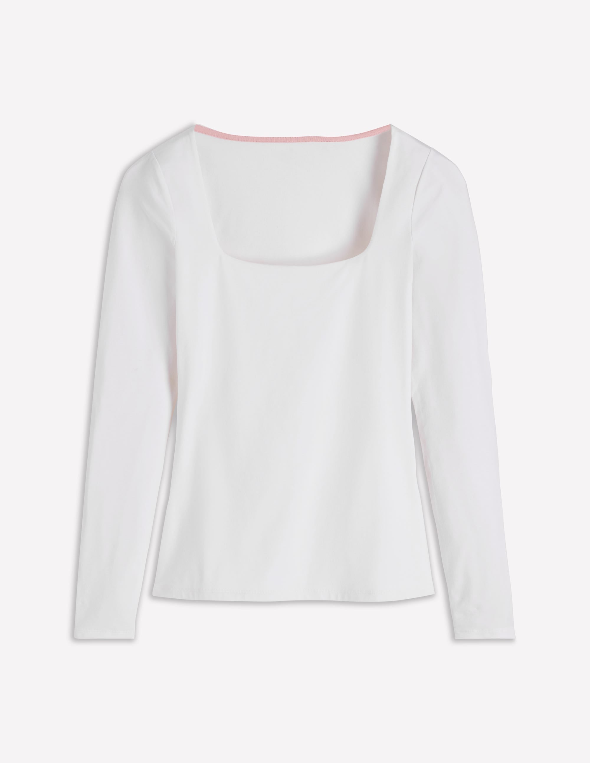 Double Layer Square Neck Top-White - Image 5