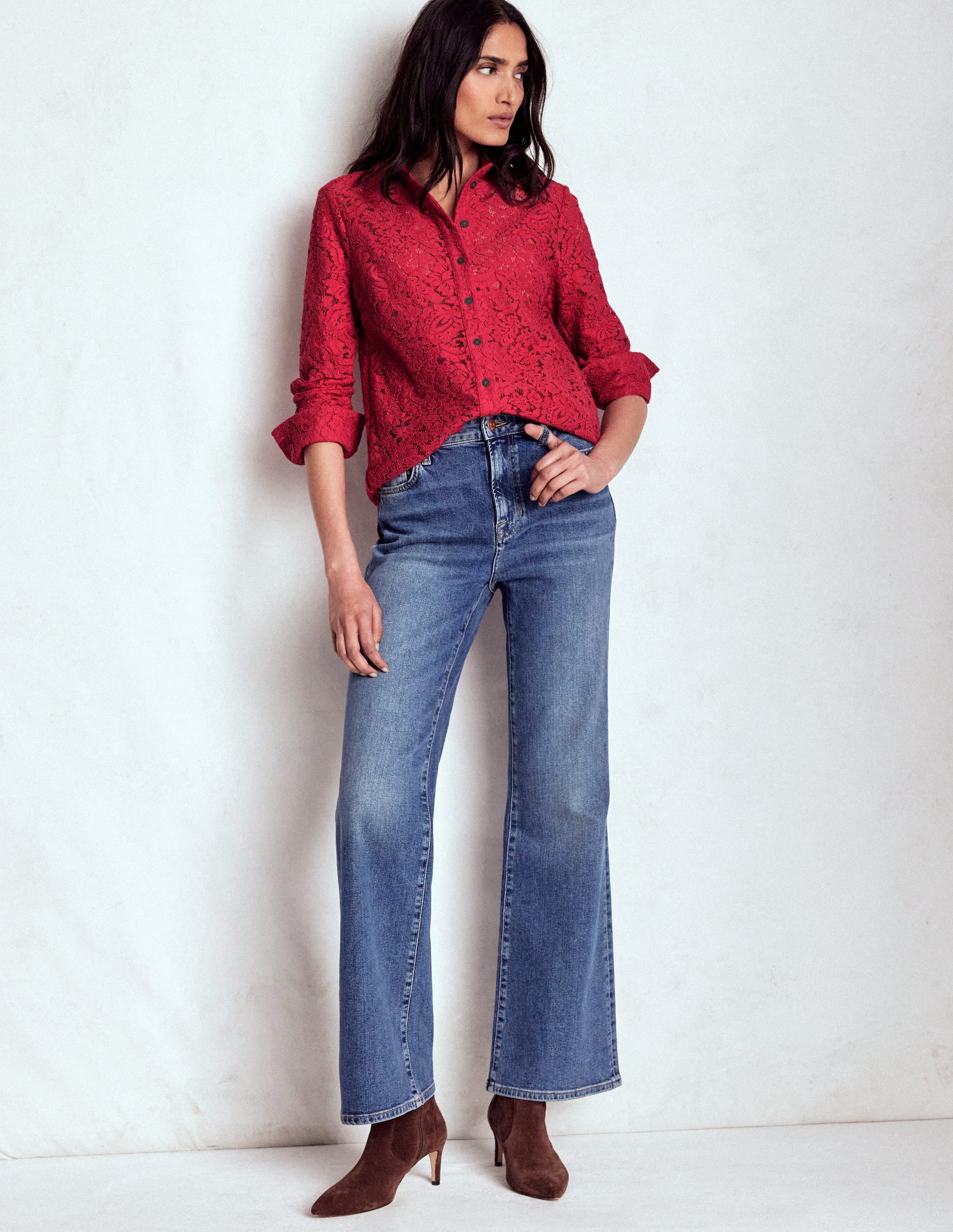 Lace Shirt-Rumba Red - Image 4