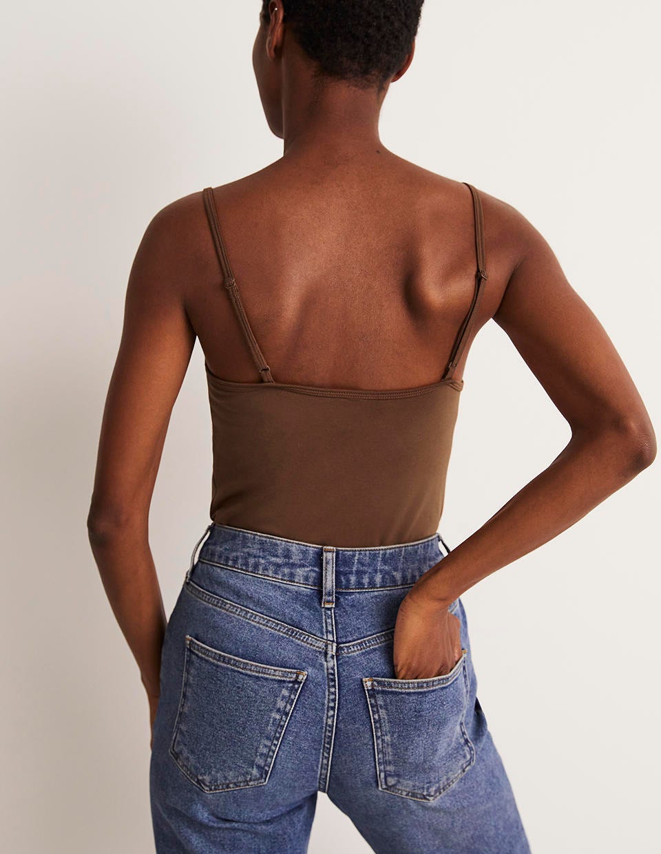 Plain Cami Top-Deep Brown - Image 3