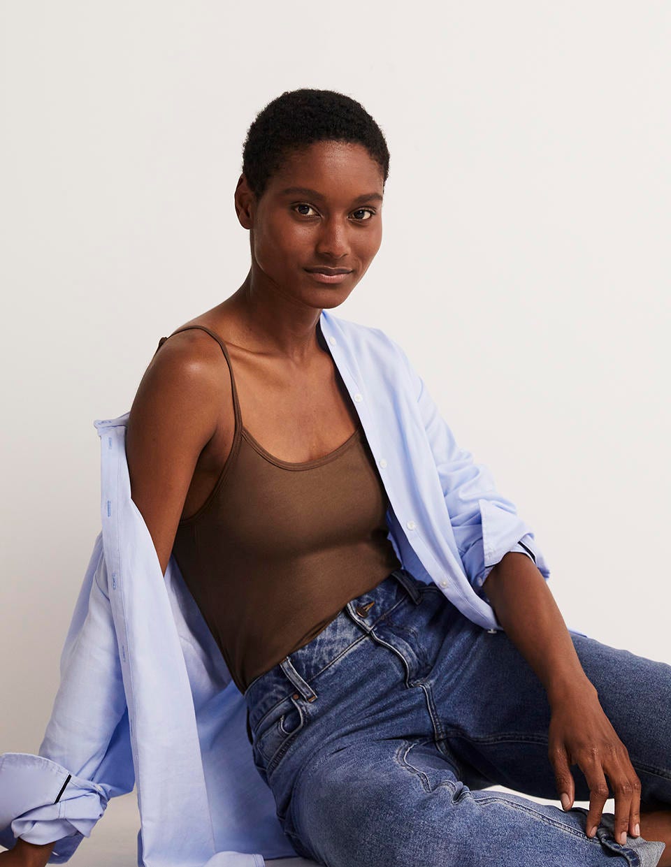 Plain Cami Top-Deep Brown-4