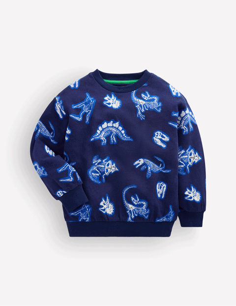 Im Dunkeln leuchtendes, bedrucktes Sweatshirt
