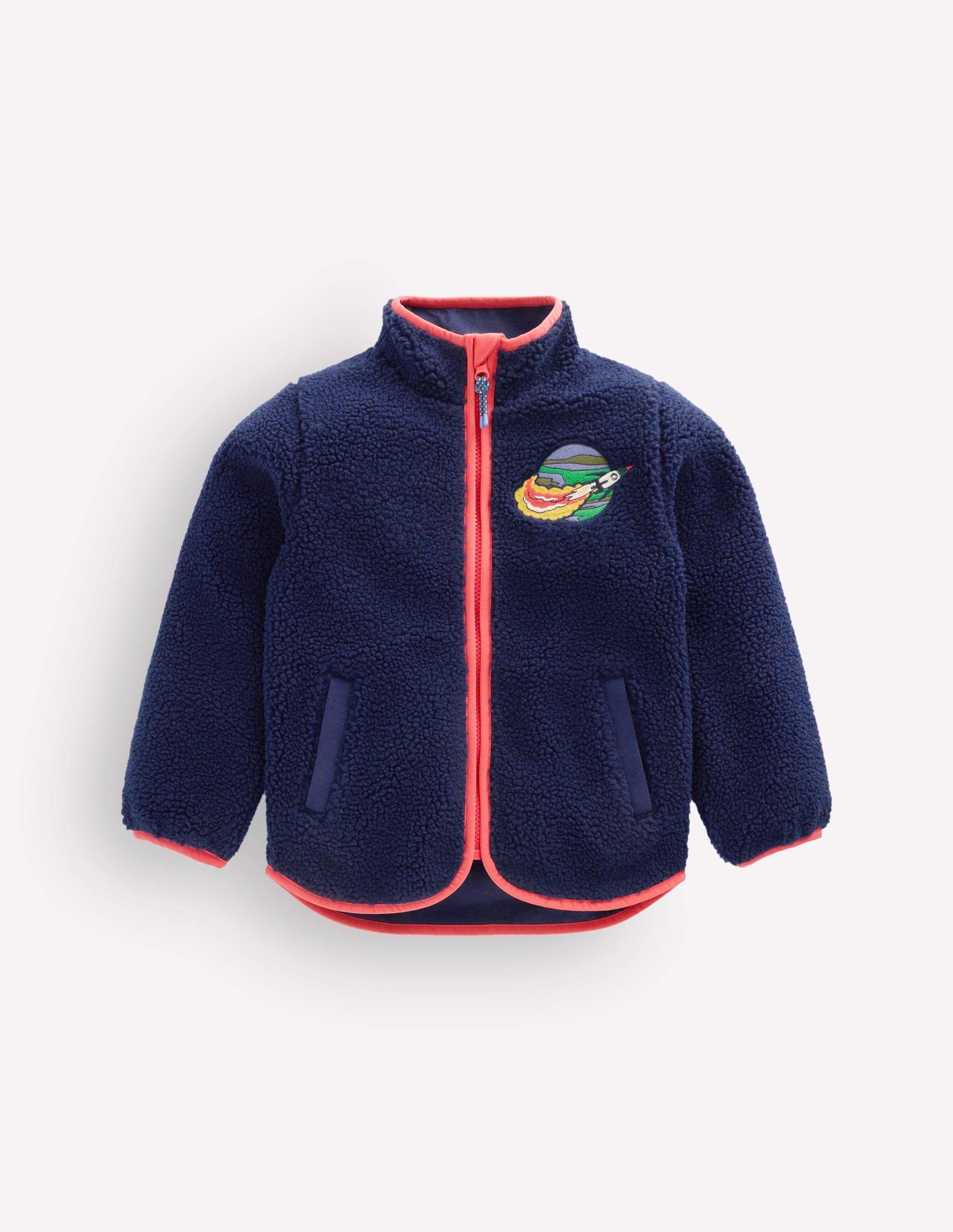 Veste douillette en borg-Espace bleu marine universitaire - Image 3
