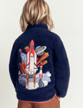 Veste douillette en borg-Espace bleu marine universitaire