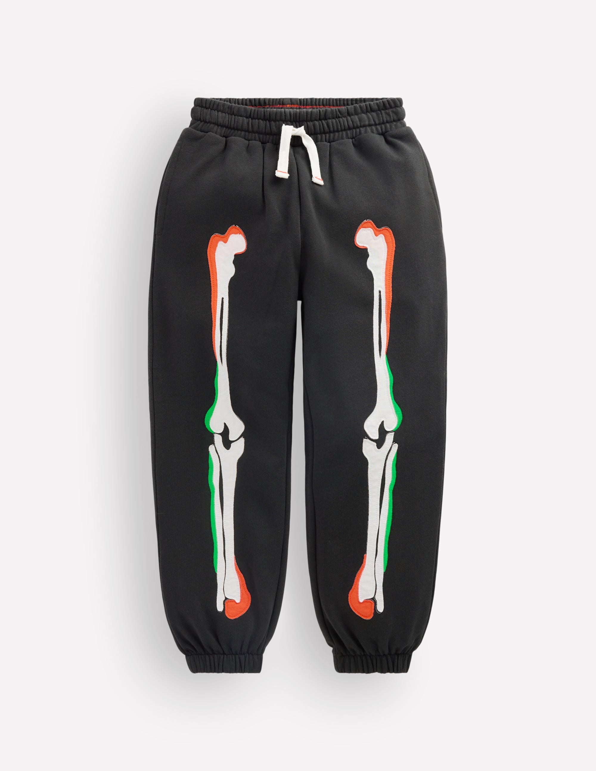 Bas de jogging d'Halloween phosphorescent-Squelette gris ombre - Image 1