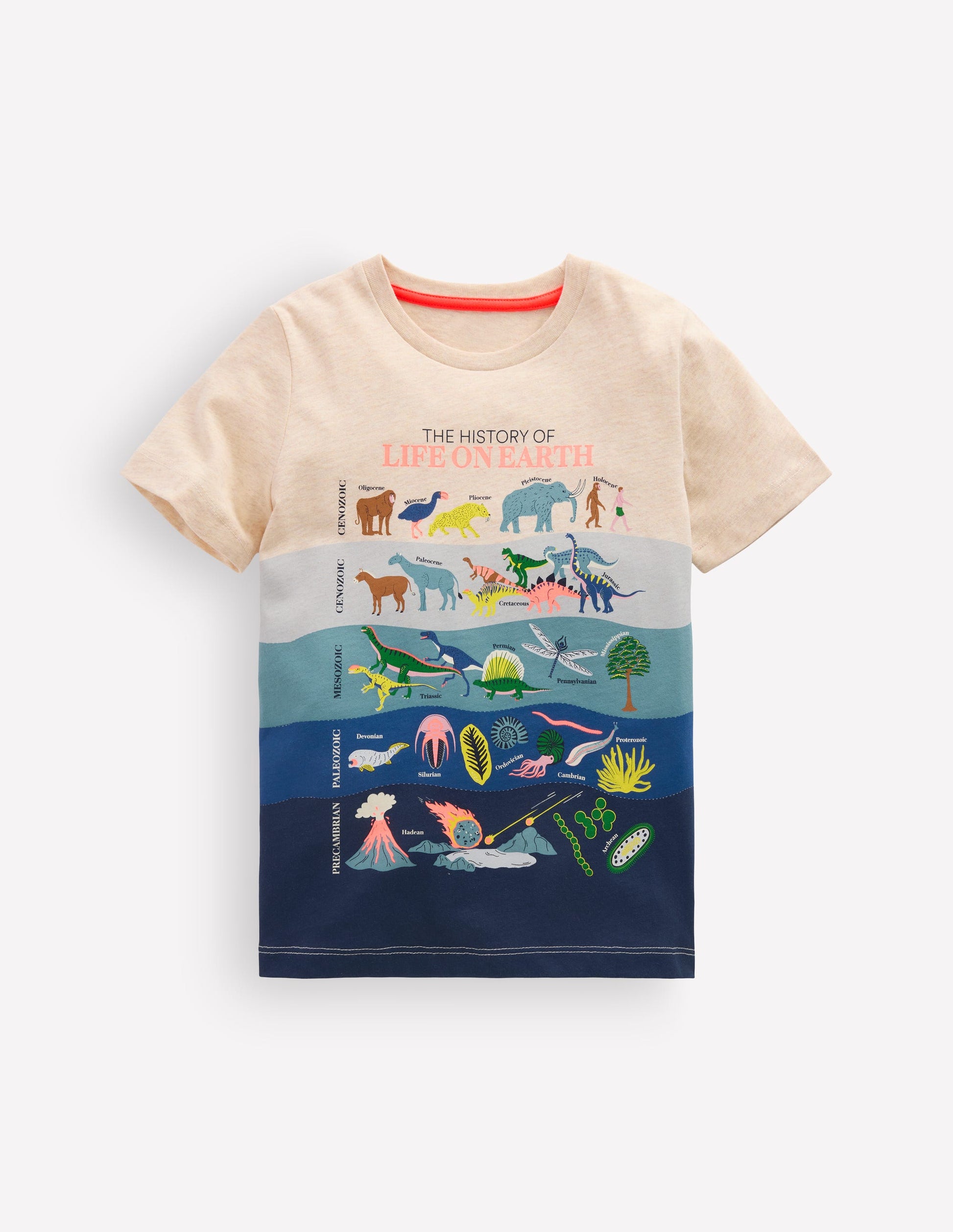 T-shirt phosphorescent-Motif géologique avoine-1