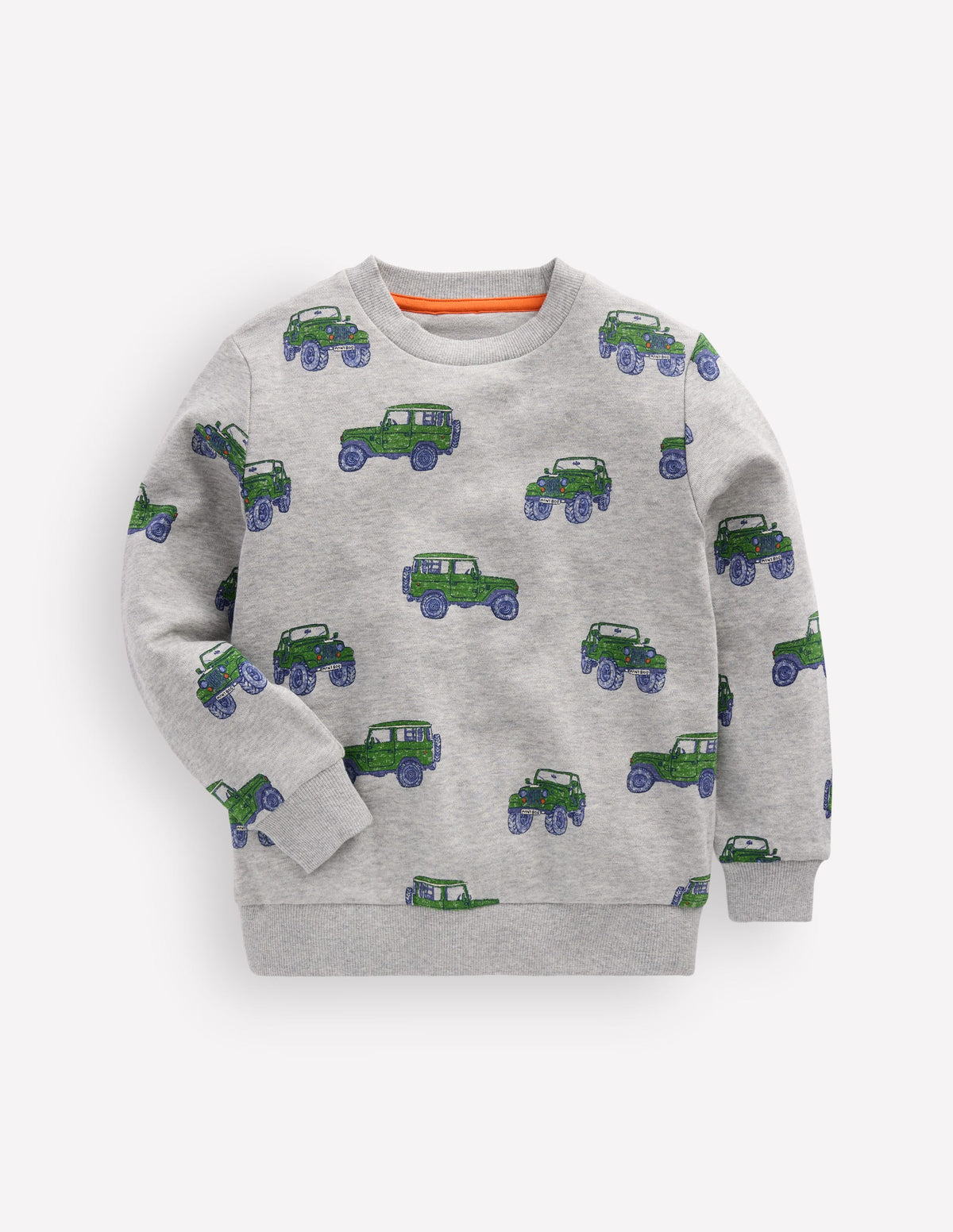 Bedrucktes Sweatshirt für den Alltag-Grau Meliert Jeep-1