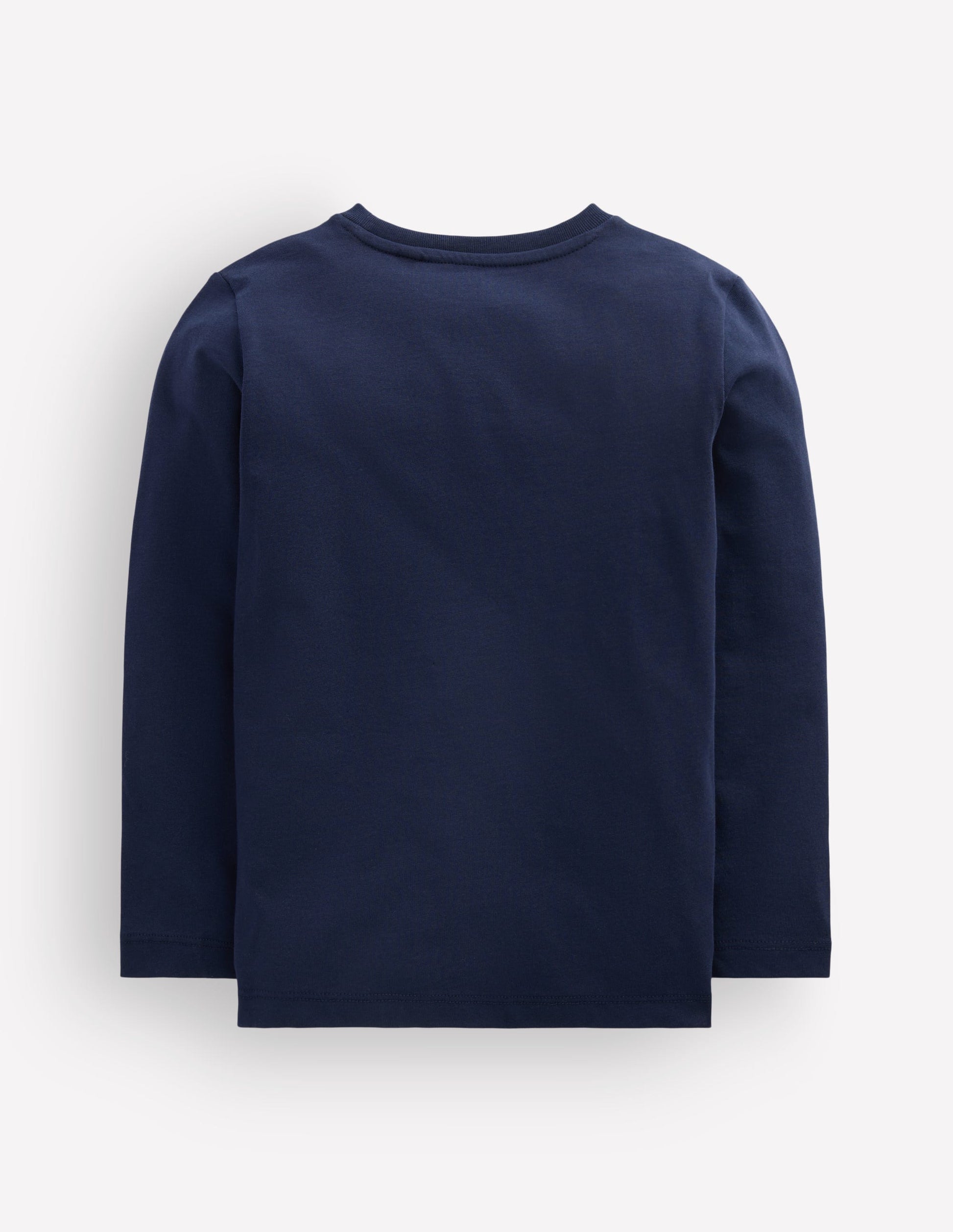 Im Dunkeln leuchtendes Langarmshirt-Französisches Marineblau, Halloween-Schloss-4